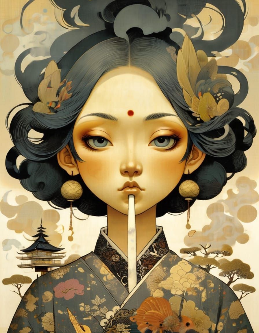 Surreal Cityscape in a Cloud of Smoke