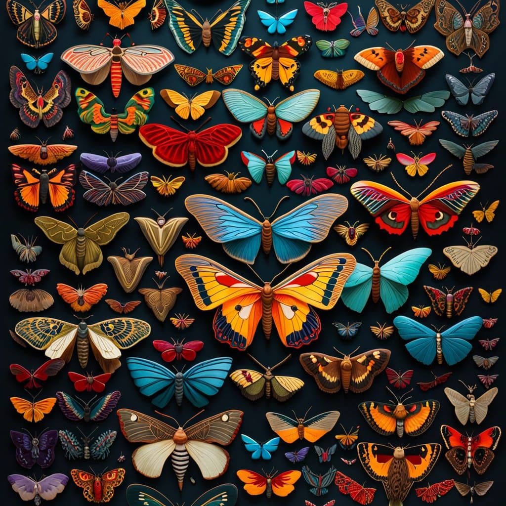 Moths in a Museum: Hyperdetailed Concept Art
