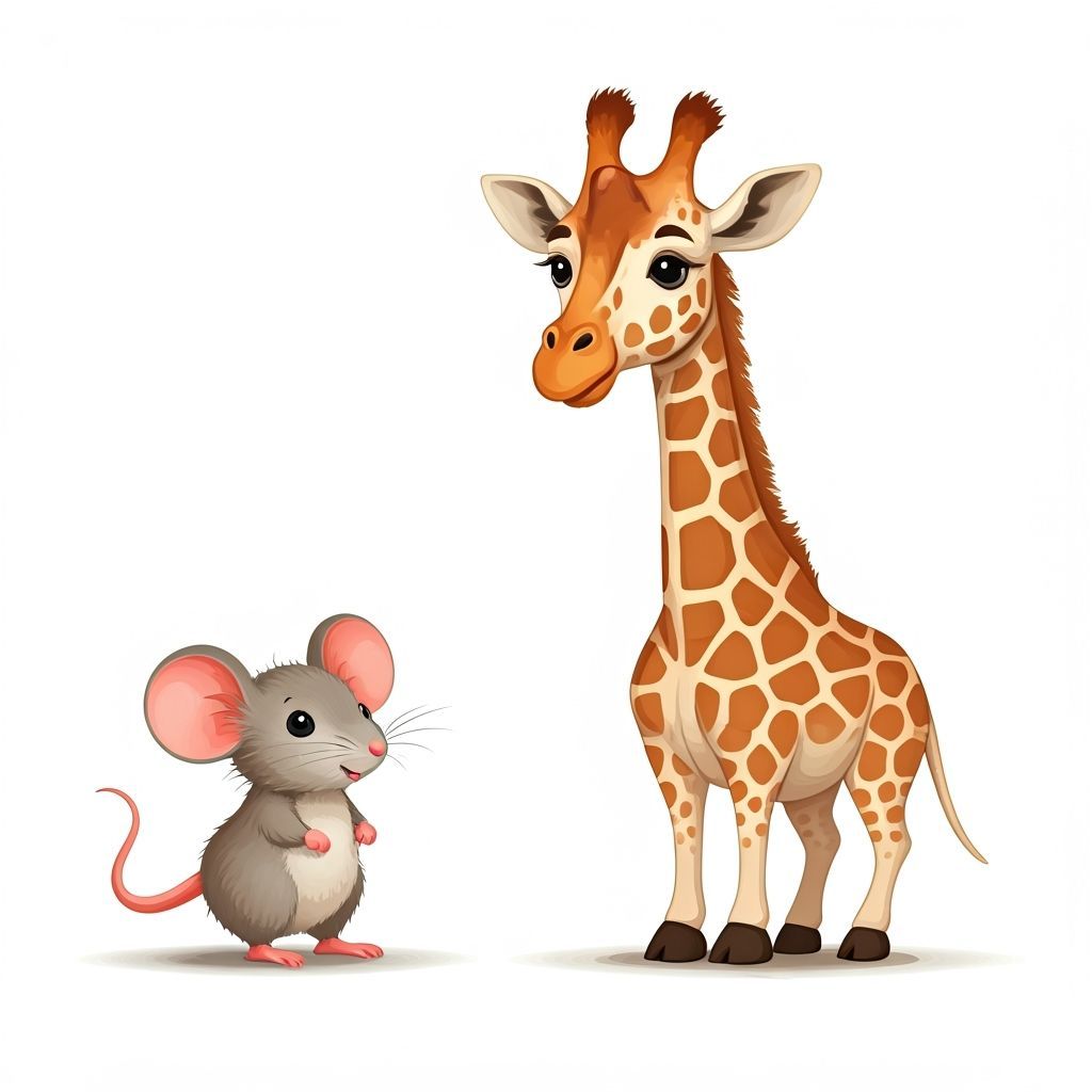Small Mouse and Big Giraffe: An Unlikely Friendship