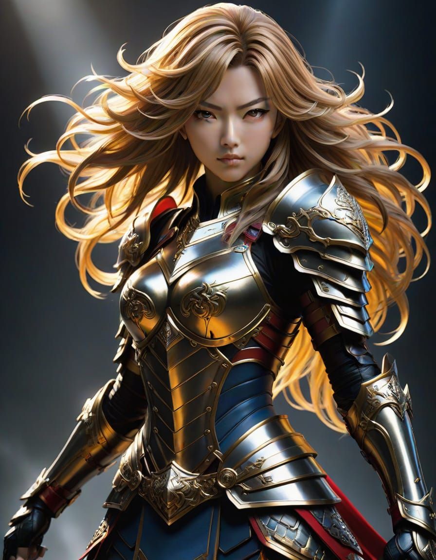 Anime-Inspired Goddess in Elegant Armor