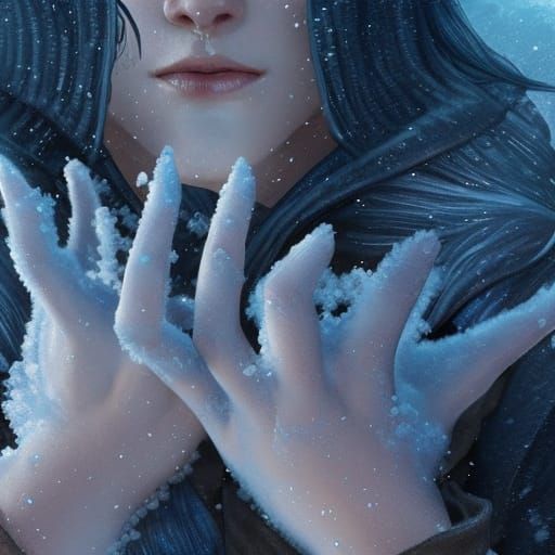 Icy Hands: Hyperdetailed Concept Art