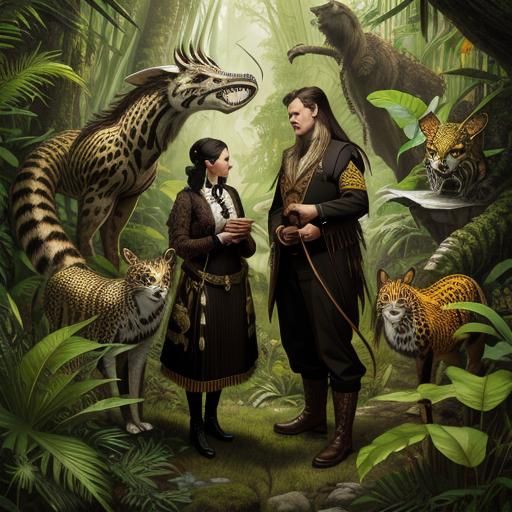 Intricate Jungle Wildlife in Natural Habitat