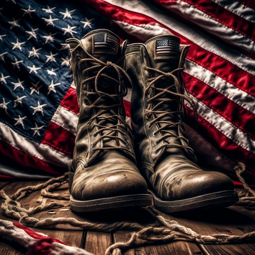 Hyperrealistic Army Boots for Memorial Day