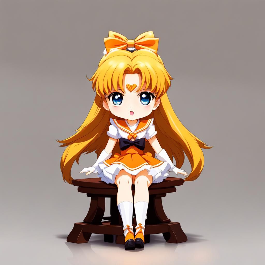 Chibi Sailor Venus Porcelain Doll, Anime Style