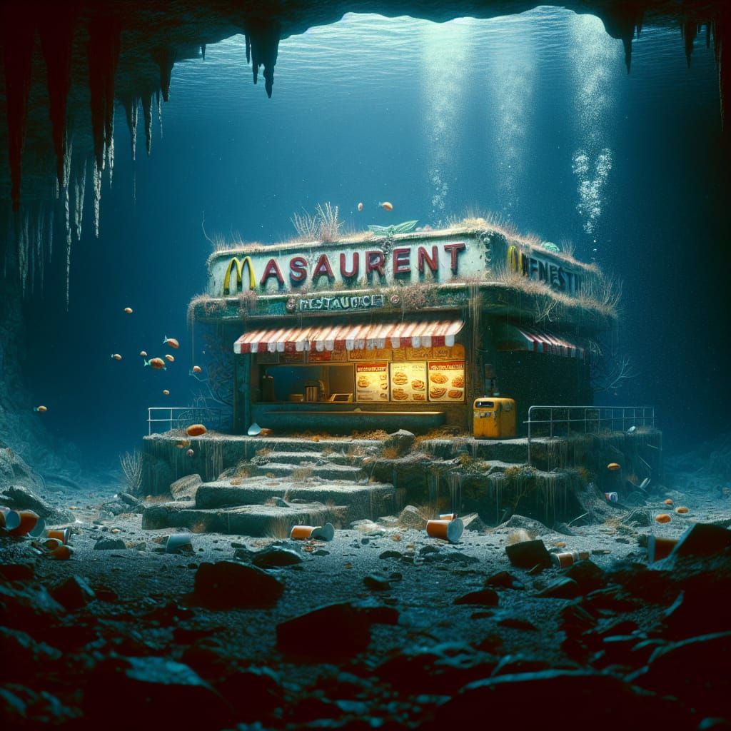 Ancient Underwater Fast Food Restaurant Restored