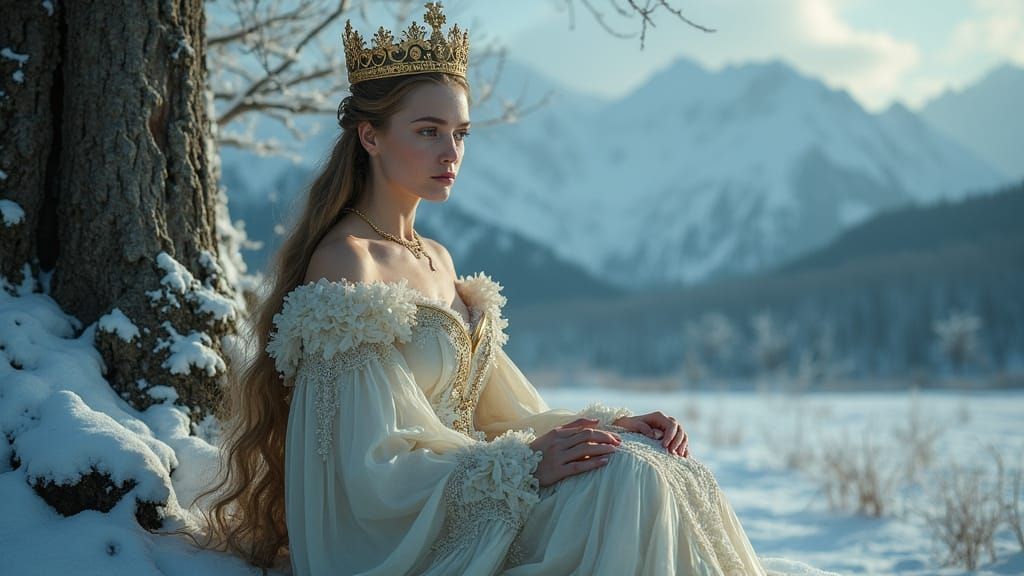 Golden Queen in Winter Majesty