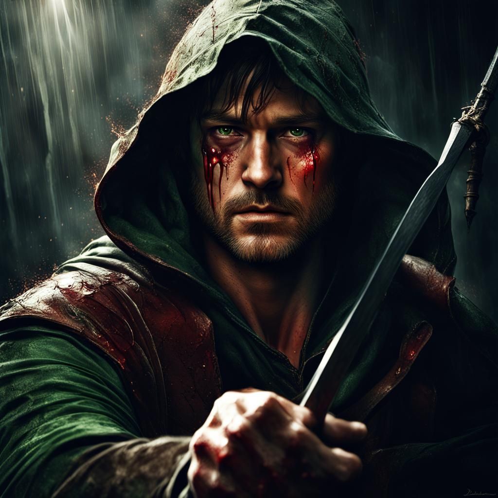 Robin Hood in Dark Fantasy Style
