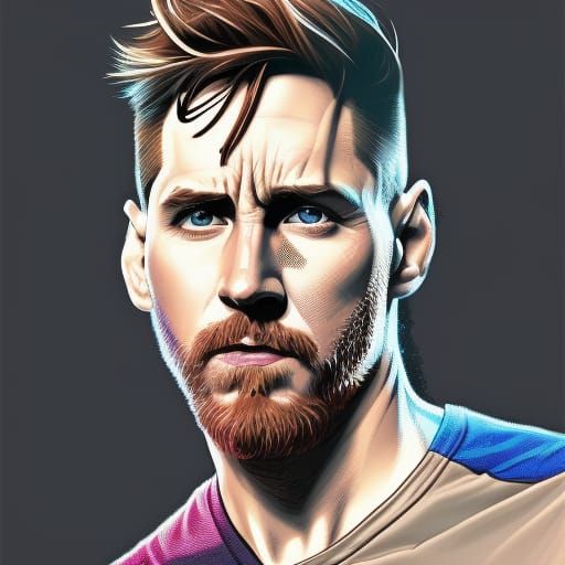Hyperdetailed Portrait of Lionel Messi in Dynamic Lighting