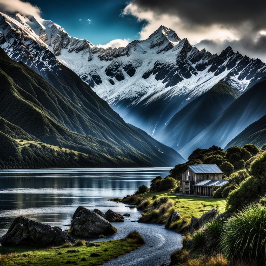 Hyperrealistic New Zealand Landscape in High Definition