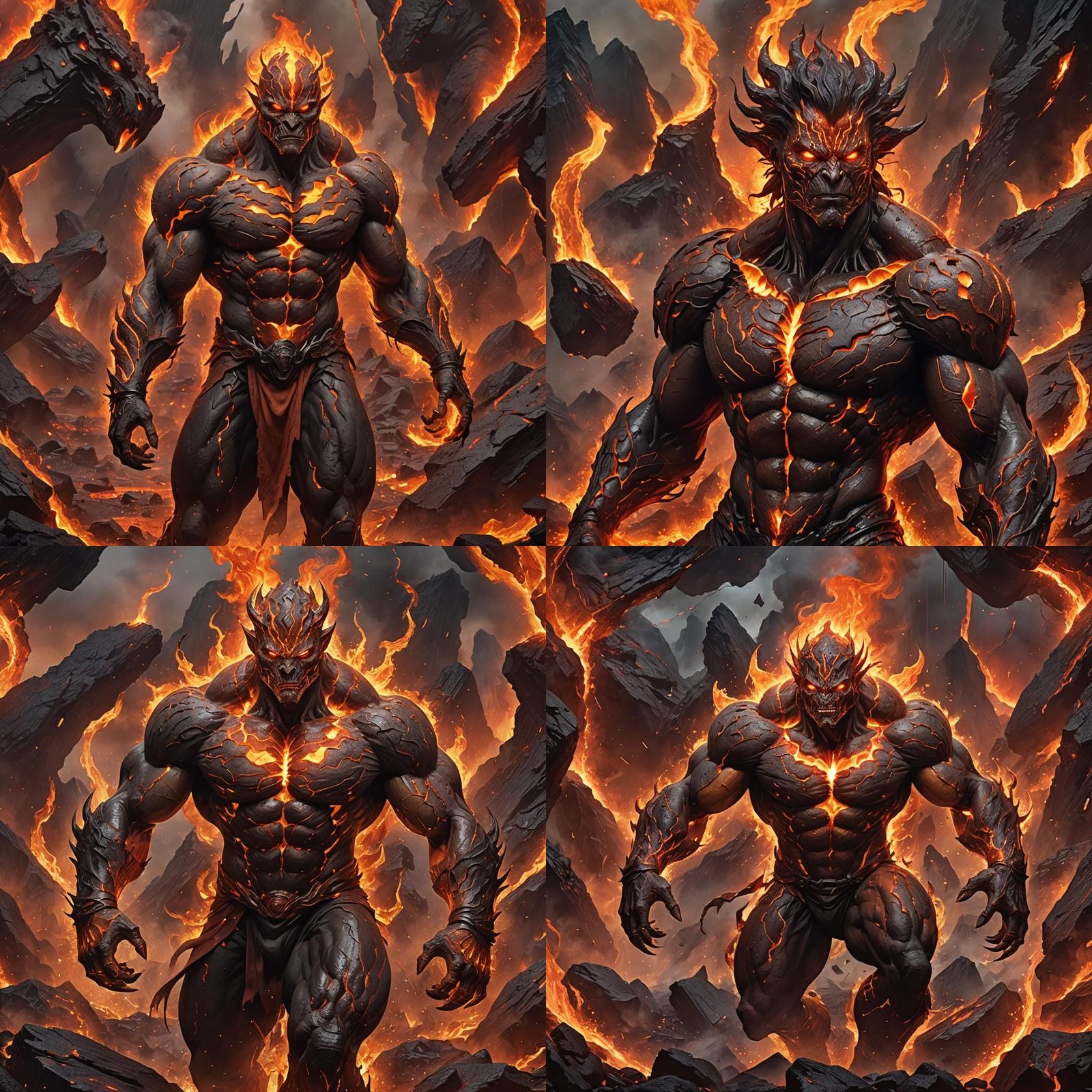 Magma Elemental in Dark Fantasy Concept Art