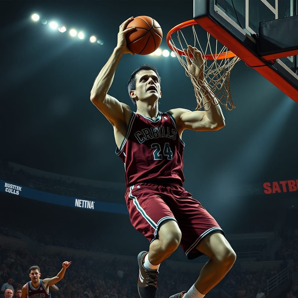 Frankenstein's Monster Blocks Dunk in NBA Game
