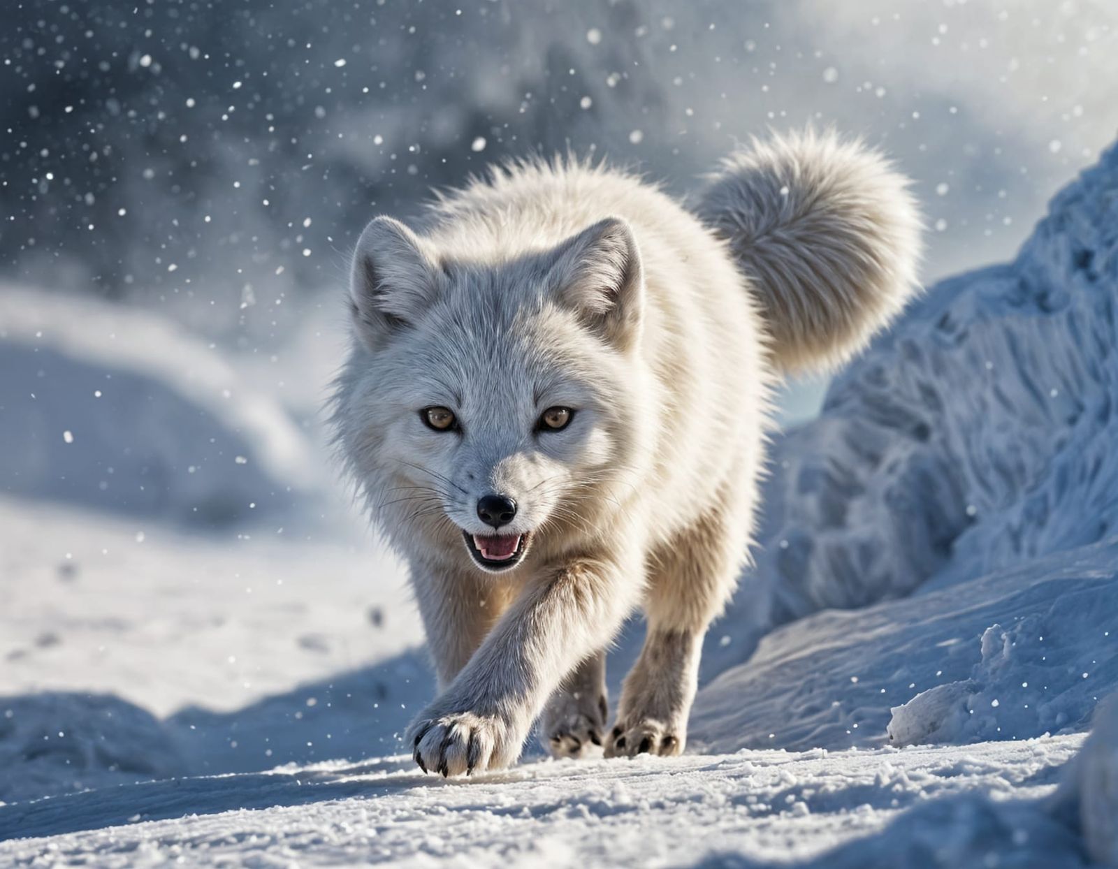 Arctic Fox Hunting Mouse, National Geographic Photo