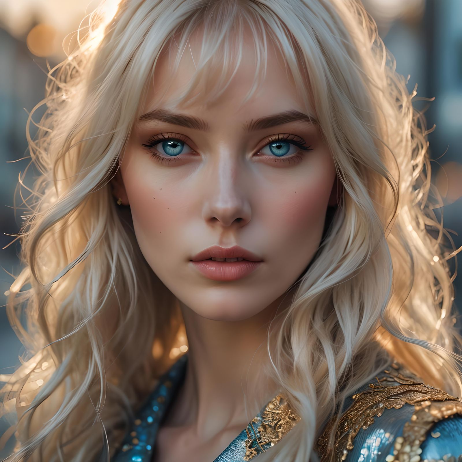 Glamorous Portrait of a Russian Model in Golden Hour