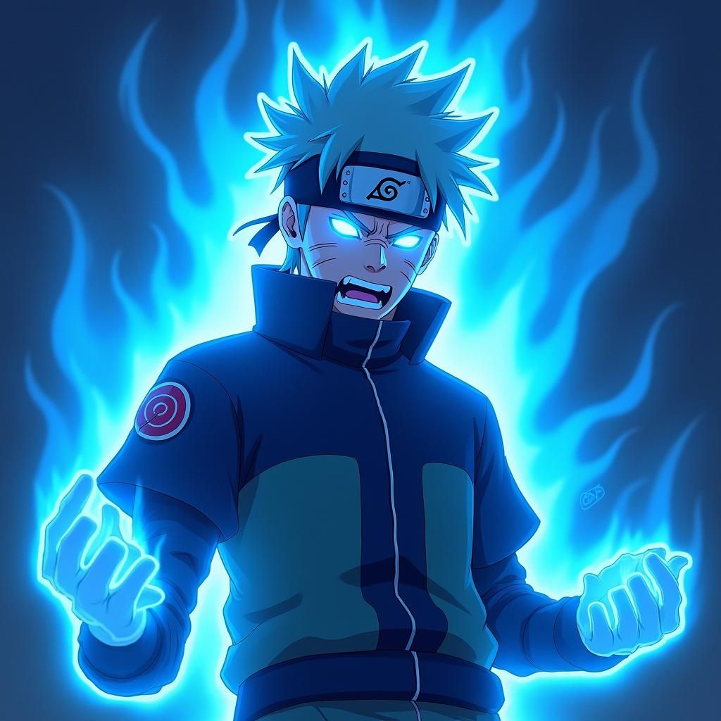 Naruto Uzumaki in Sage Mode with Blue Energy