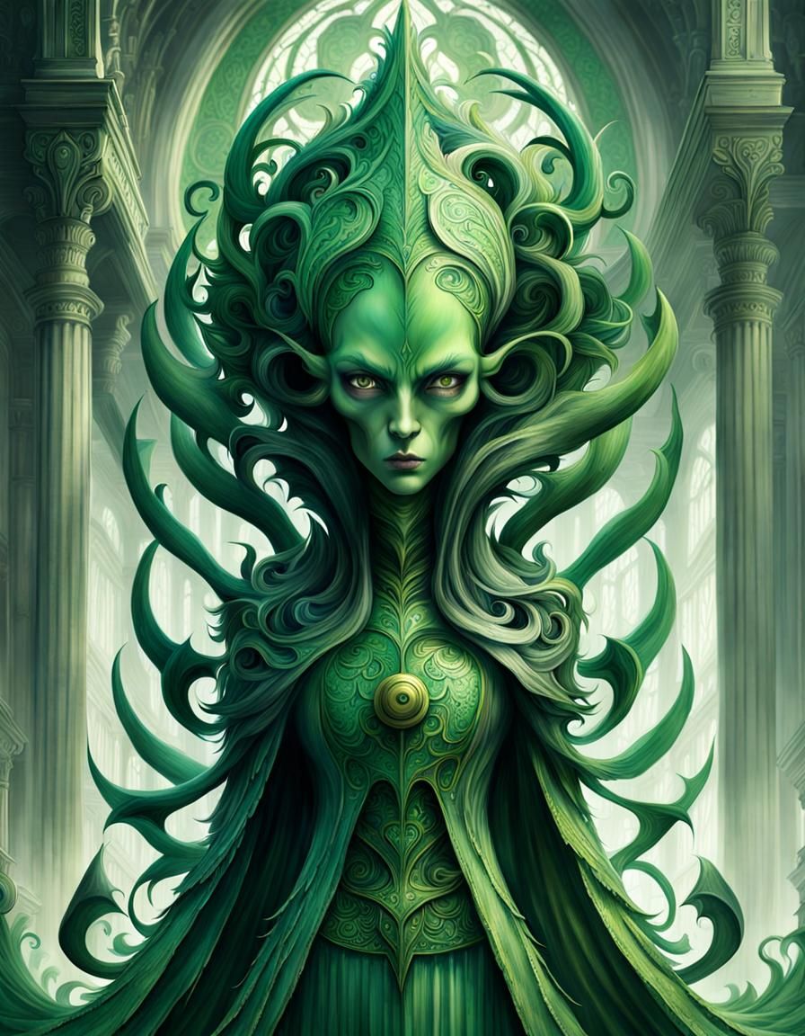 Creepy Cute Envy Elemental: Digital Matte Painting