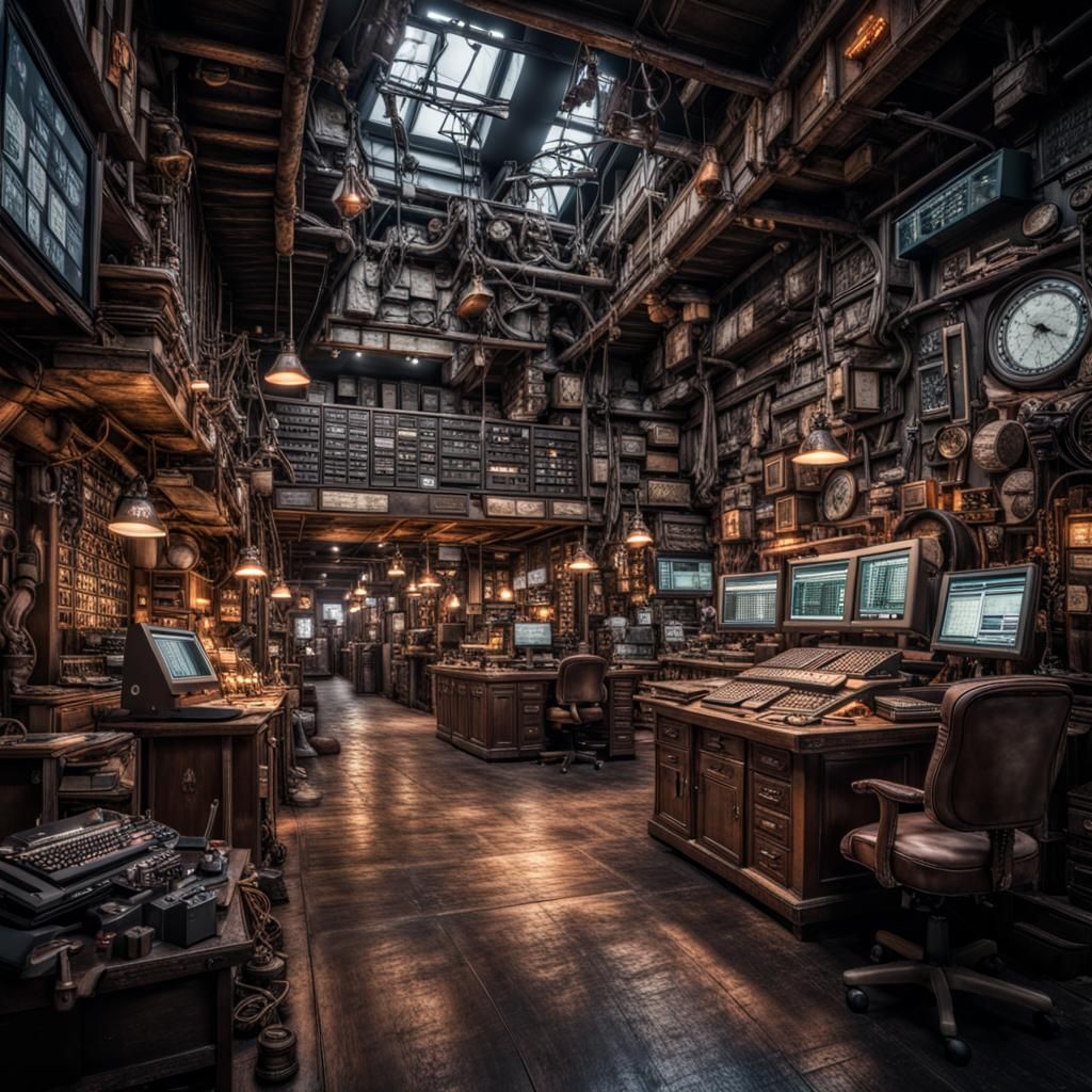 Hyperrealistic Trading Station in HDR