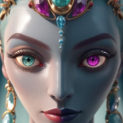 Gemstone Eyeballs in Surreal Macro Photography