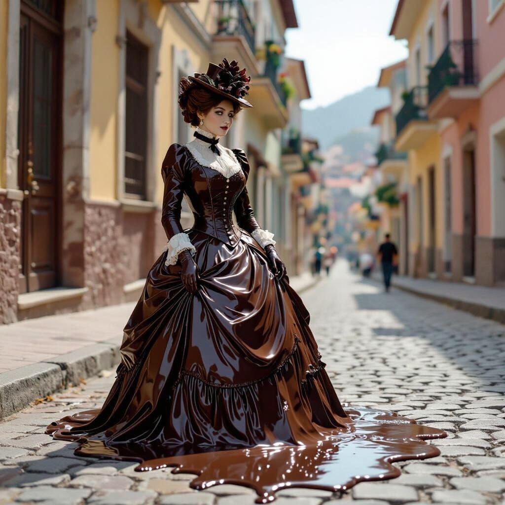 Melting Chocolate Victorian Lady in Valparaíso
