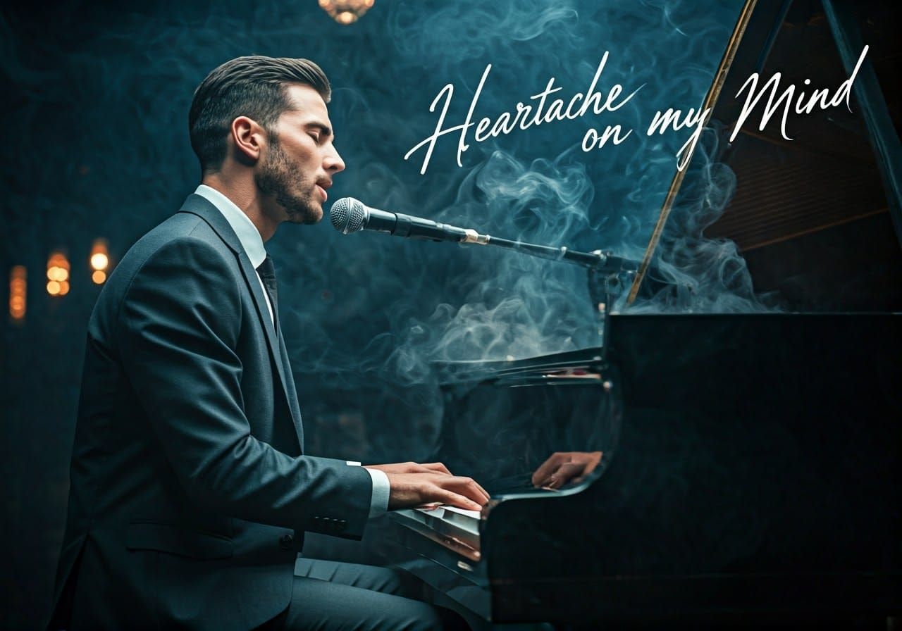 Moody Rhythm and Blues Piano Ballad in Smoky Nightclub