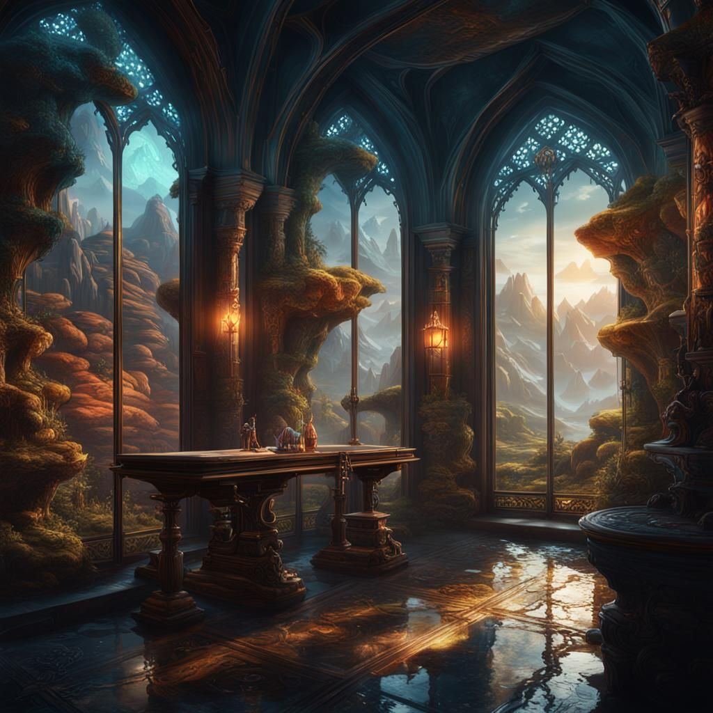 Journey Through Glass: Detailed Matte Painting