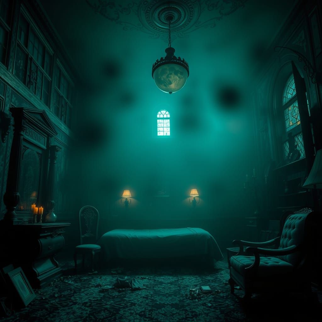 Macabre Moonlit Mystery in Decaying Victorian House
