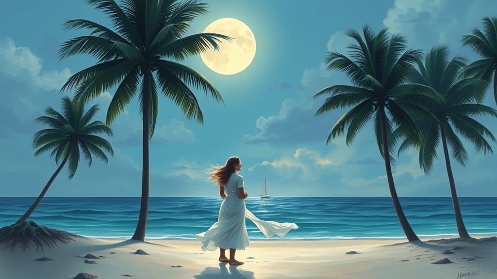 Moonlit Serenade on a Tropical Isle
