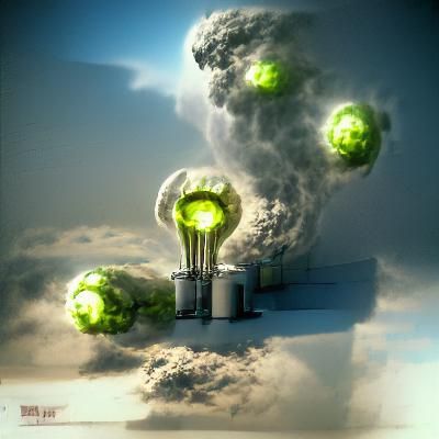 Stylized Nuclear Explosion Concept Art