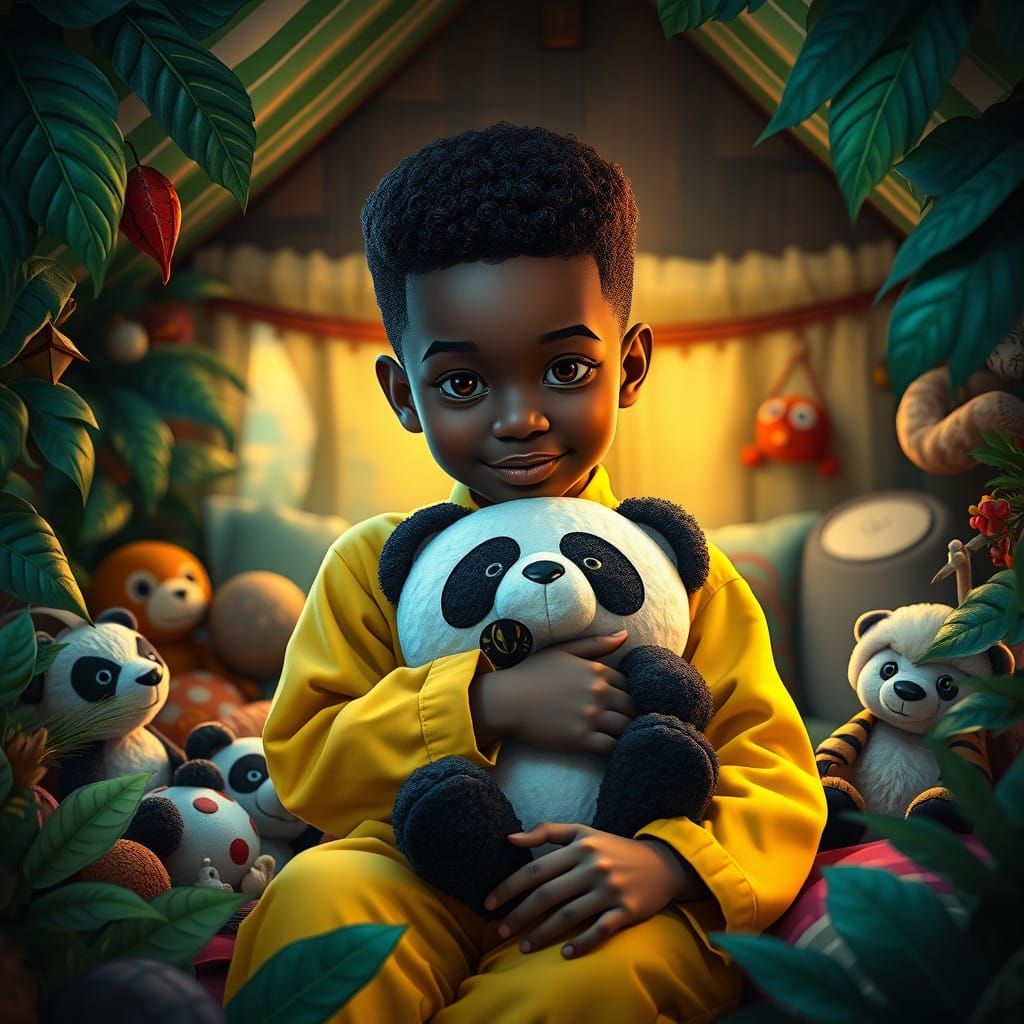 Whimsical Jungle Boy's Cozy Cabin Bed