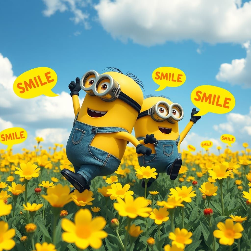 Minions Dancing in a Smileflower Field