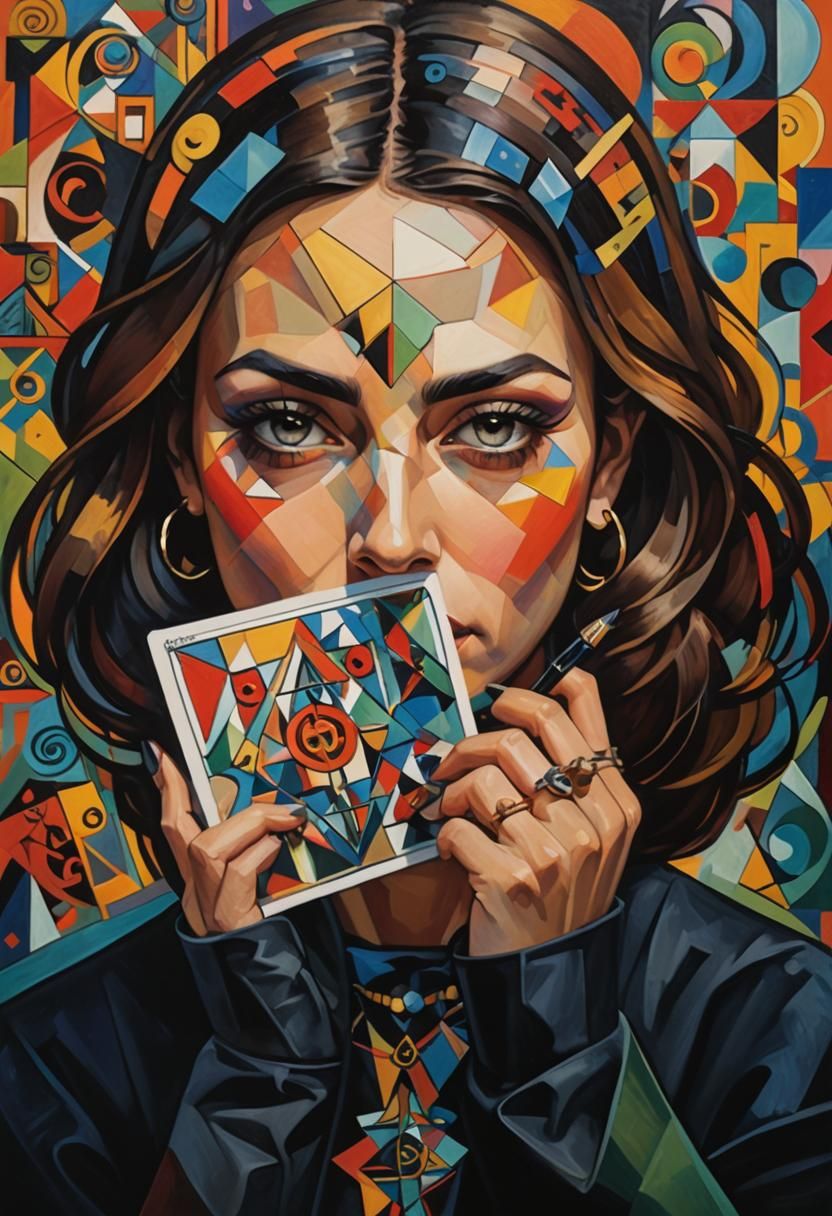 Cubist Artist Creates Death Tarot Card in Picasso Style