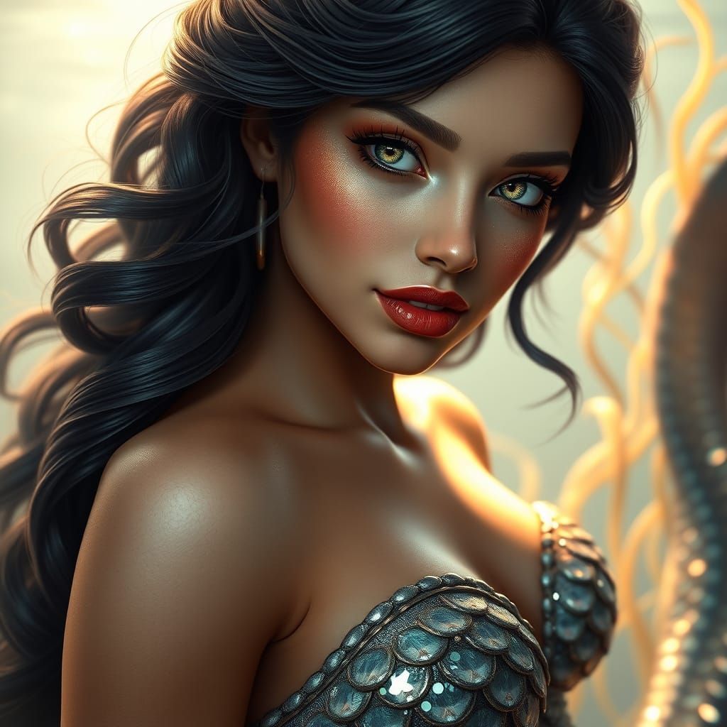 Siren of the Deep in Hyper-Realistic Digital Art