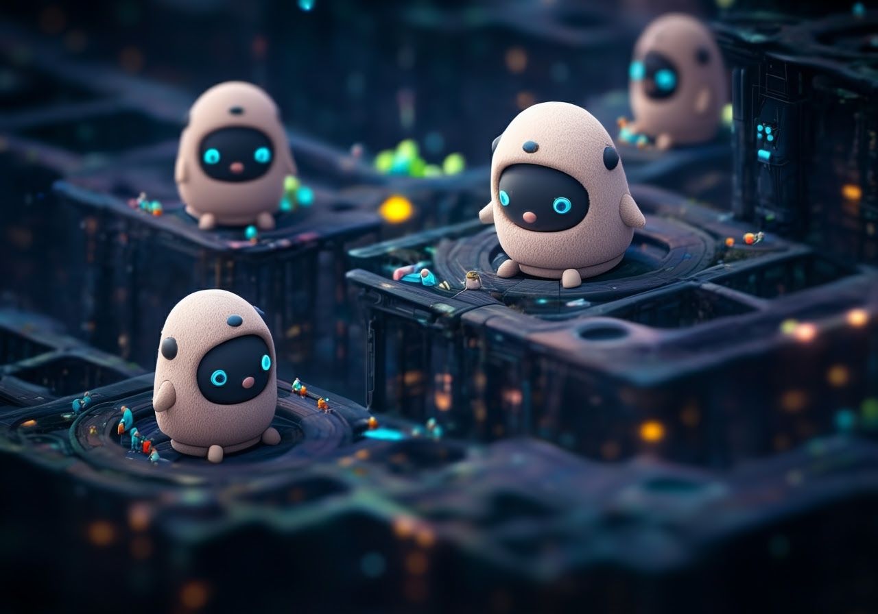 Artitechtural Negativespace Luminodoodleblend Structures wit...