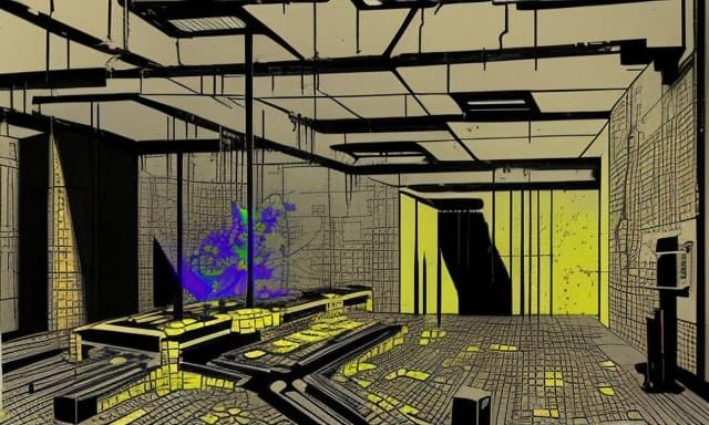 Dystopian Underground Lair with Advanced Watch Cats