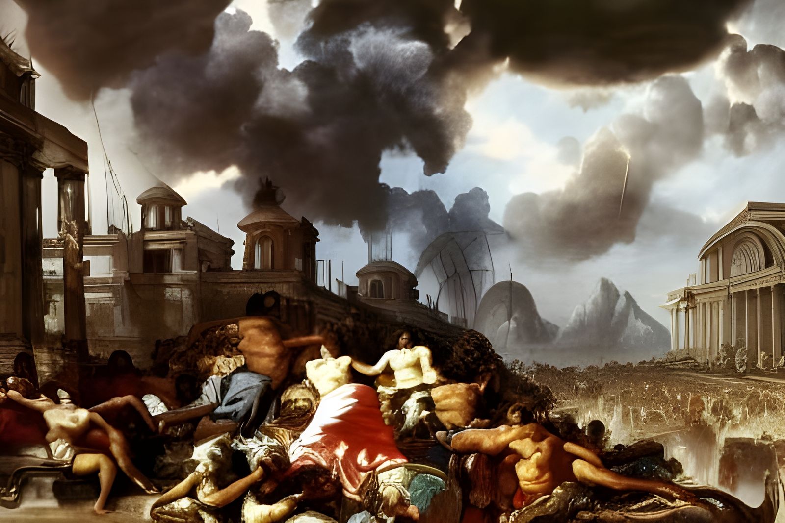 Deconstruction of Human Brain in Delacroix Style