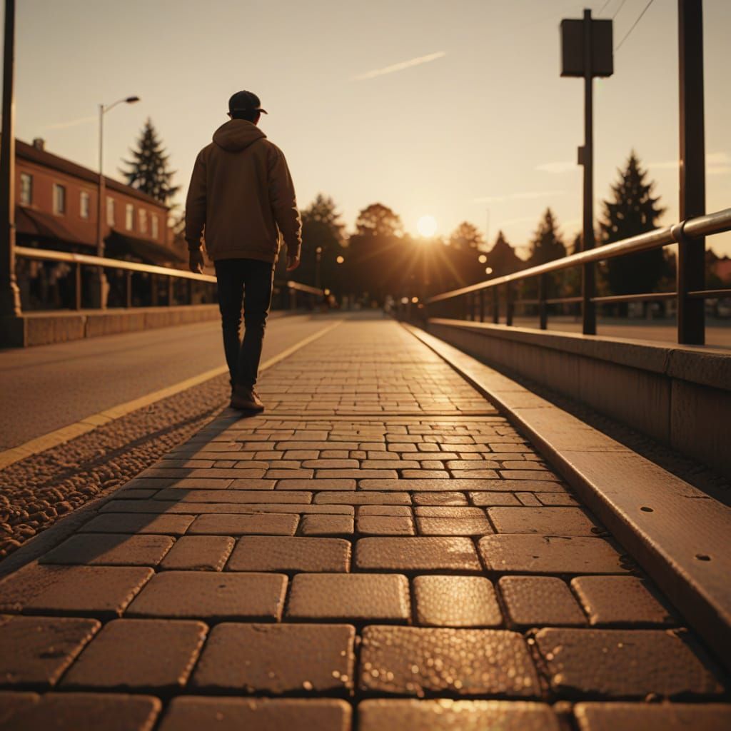 Golden Hour Ramp: Nostalgic Sepia Tones