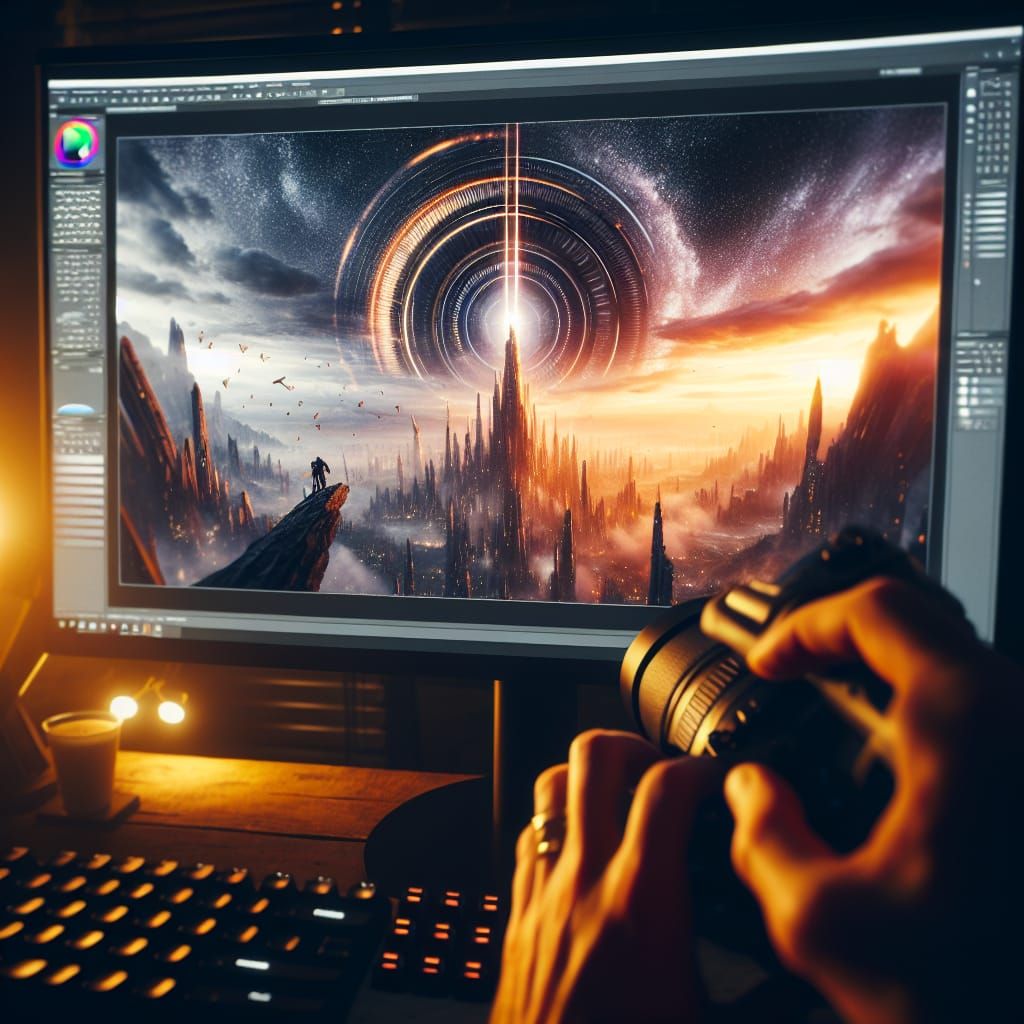 Hyperrealistic HDR Image of Light and Shadow