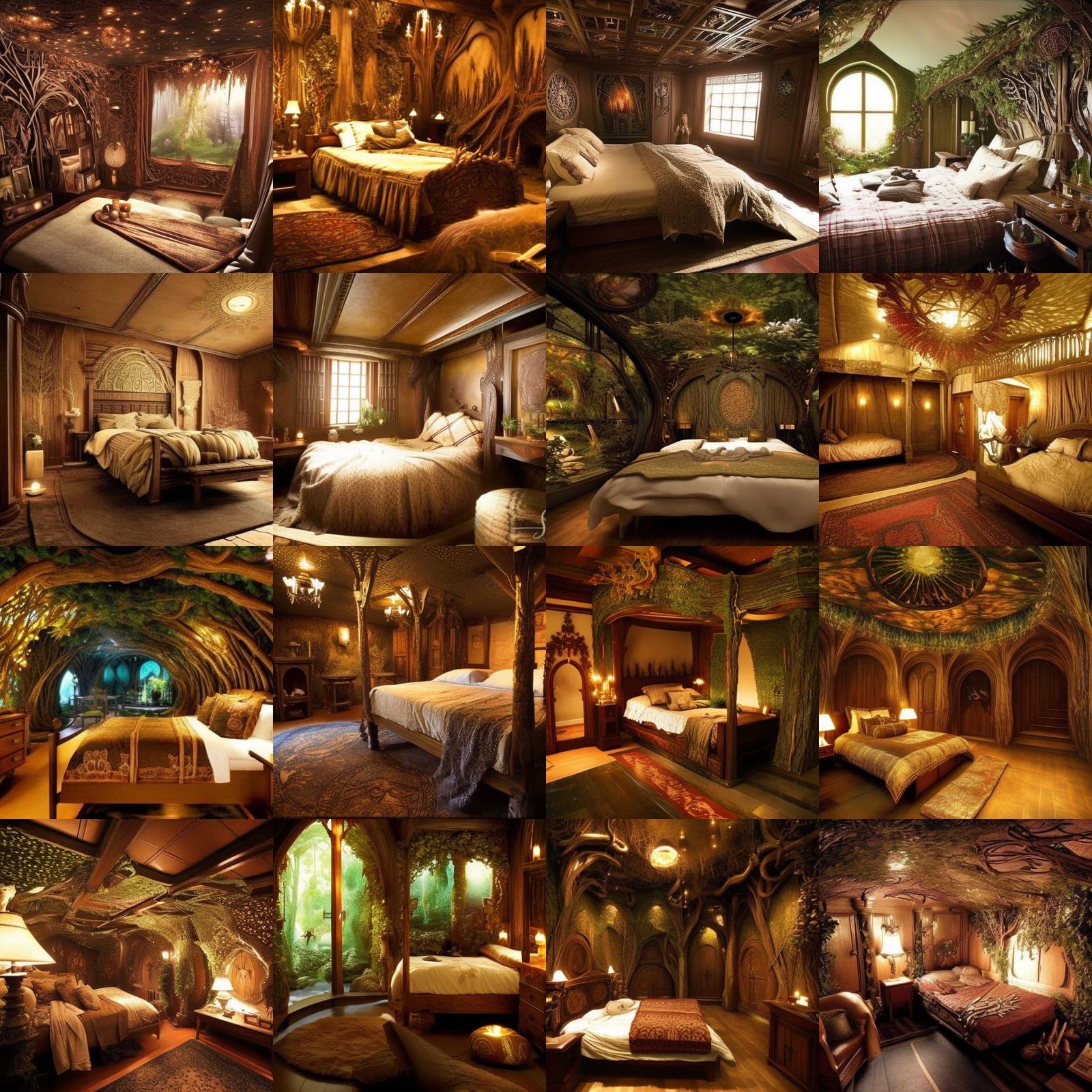 Lothlorien Forest Bedroom: Fantasy Interior Design