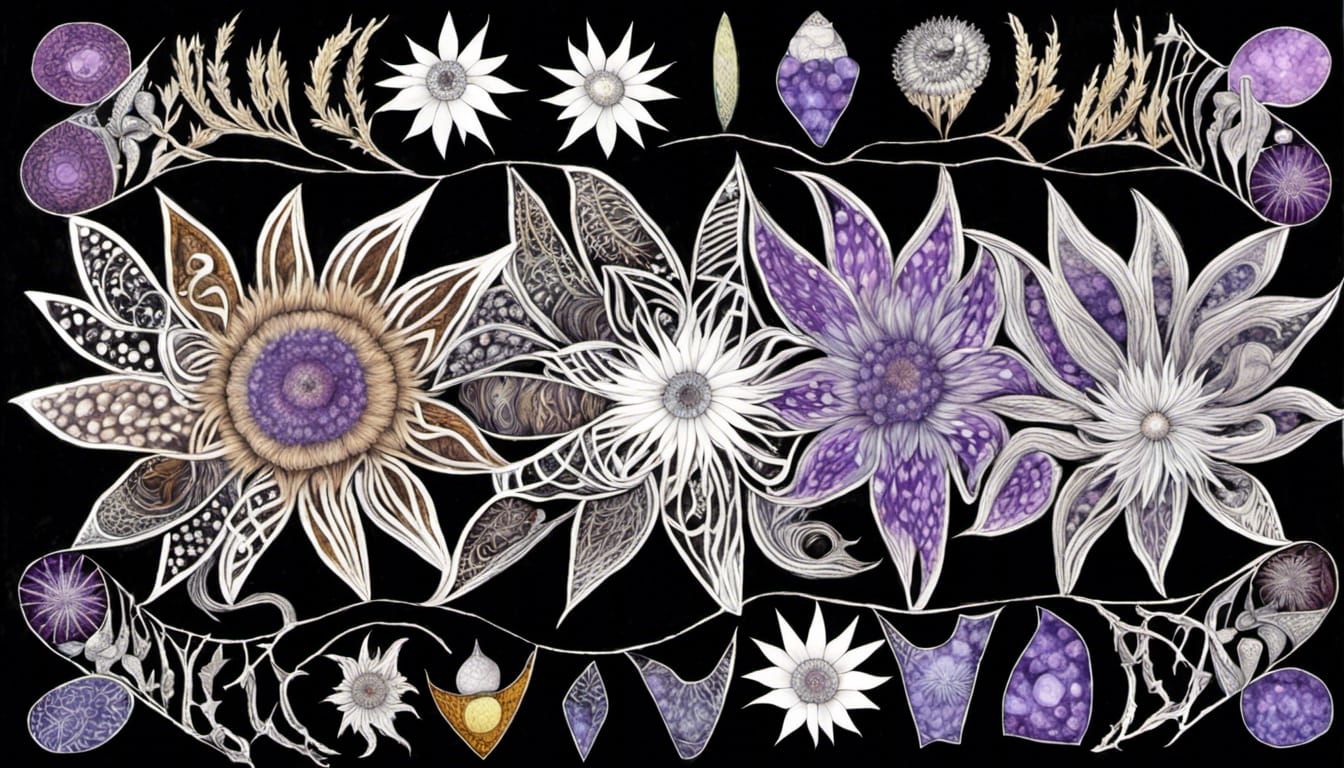 Harmonic Australian Flora and Fauna in Fractal Style