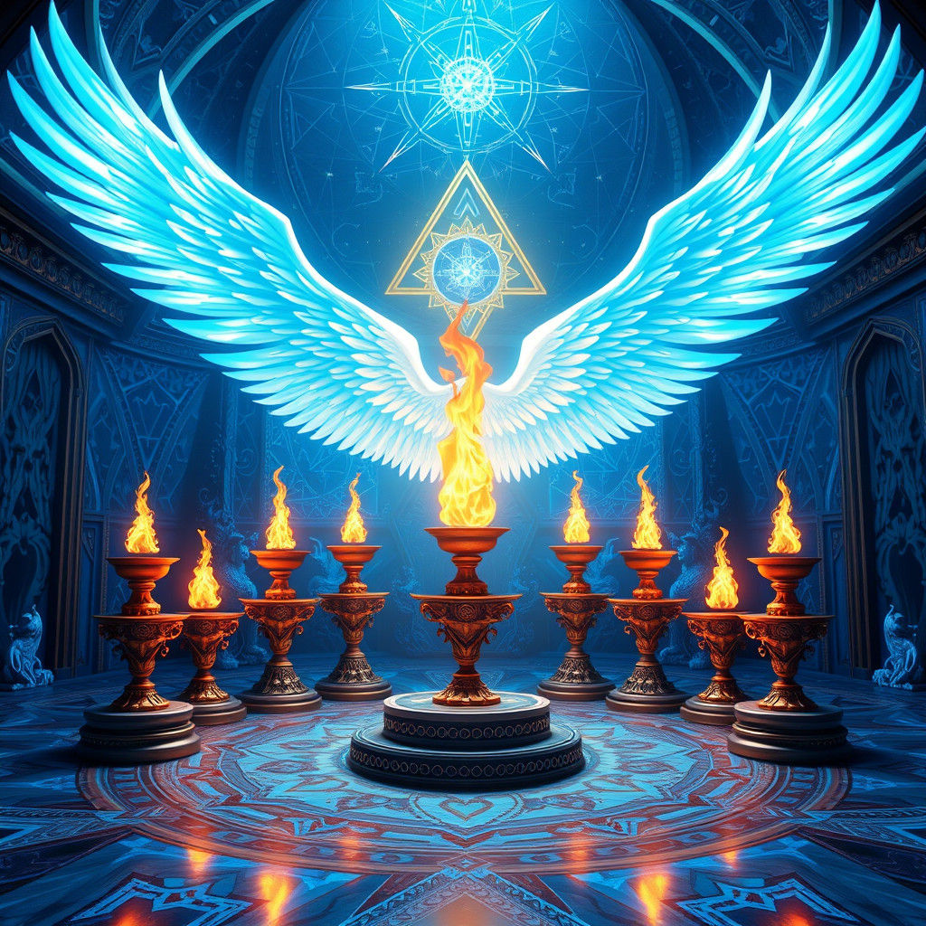 Elohim of Seven Sacred Flames in Celestial Chamber