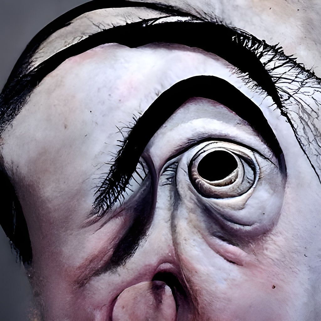 Surreal Horror: A Giant Eyebrow Artwork