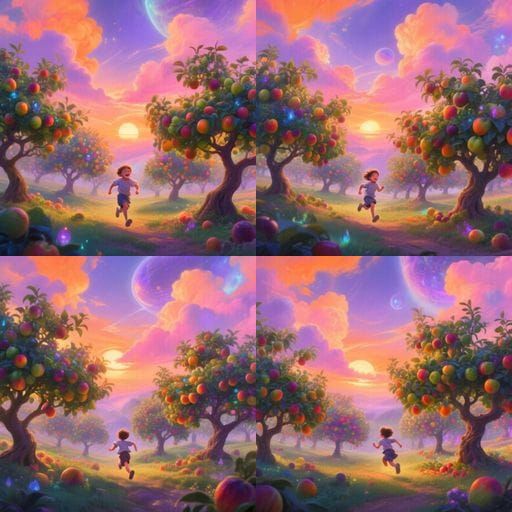Enchanted Orchard: A Child's Fantasy Landscape