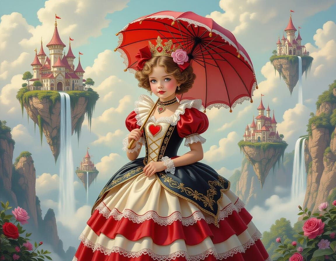 Queen of Hearts on Floating Sky Islands