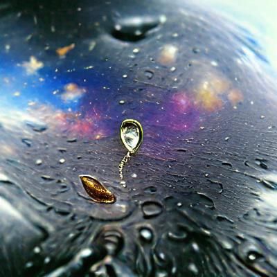 Universe Inside a Raindrop: AI Generated Image
