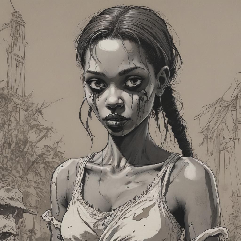 Haitian Zombie Girl by Jordi Bernet