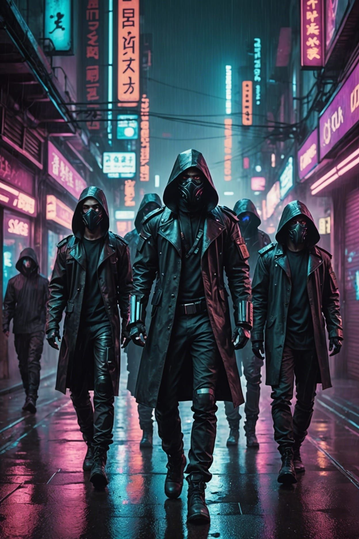 Cyberpunk Edgerunners in a Neon Cityscape
