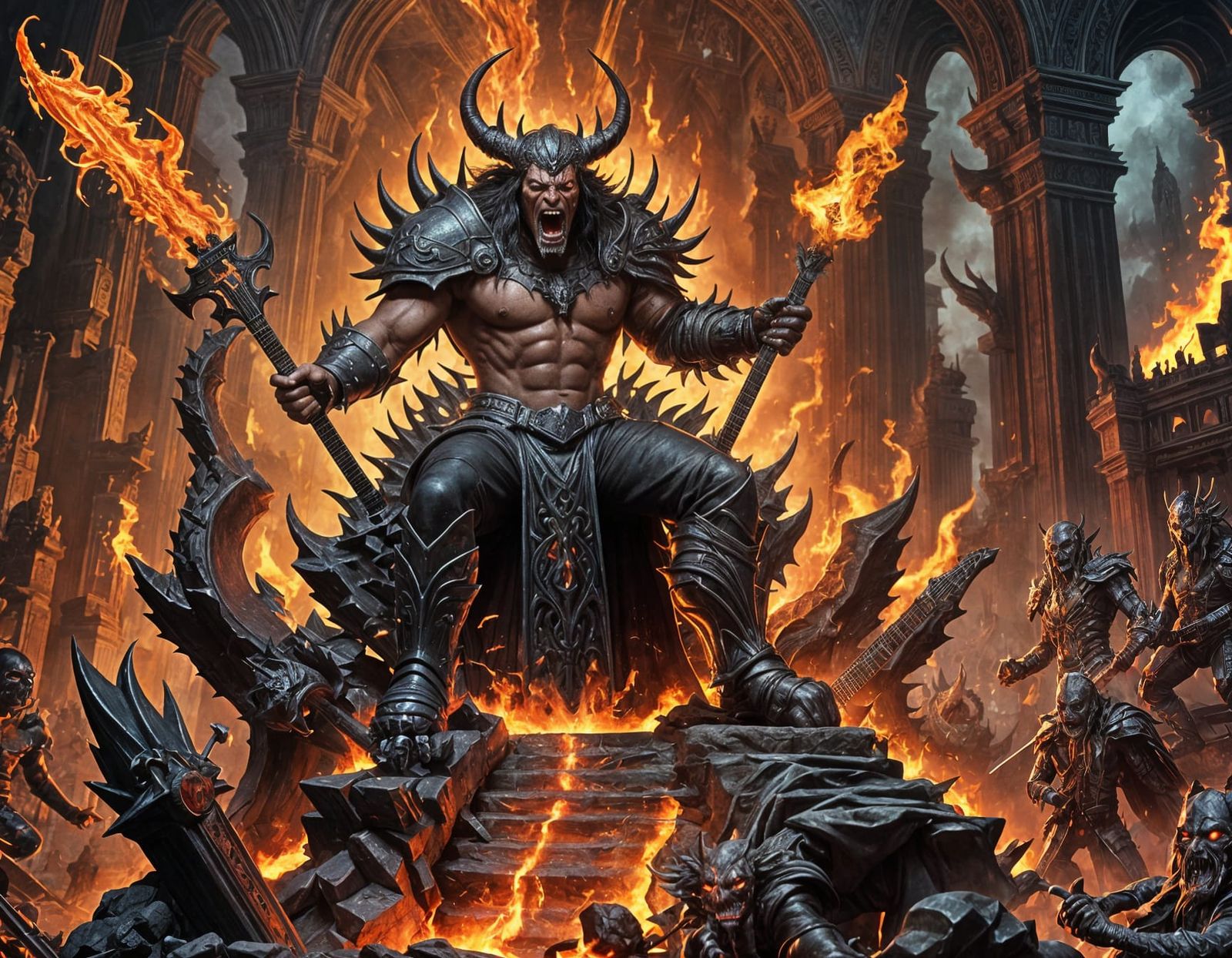 Heavy Metal Lord of the Underworld Guitar Solo