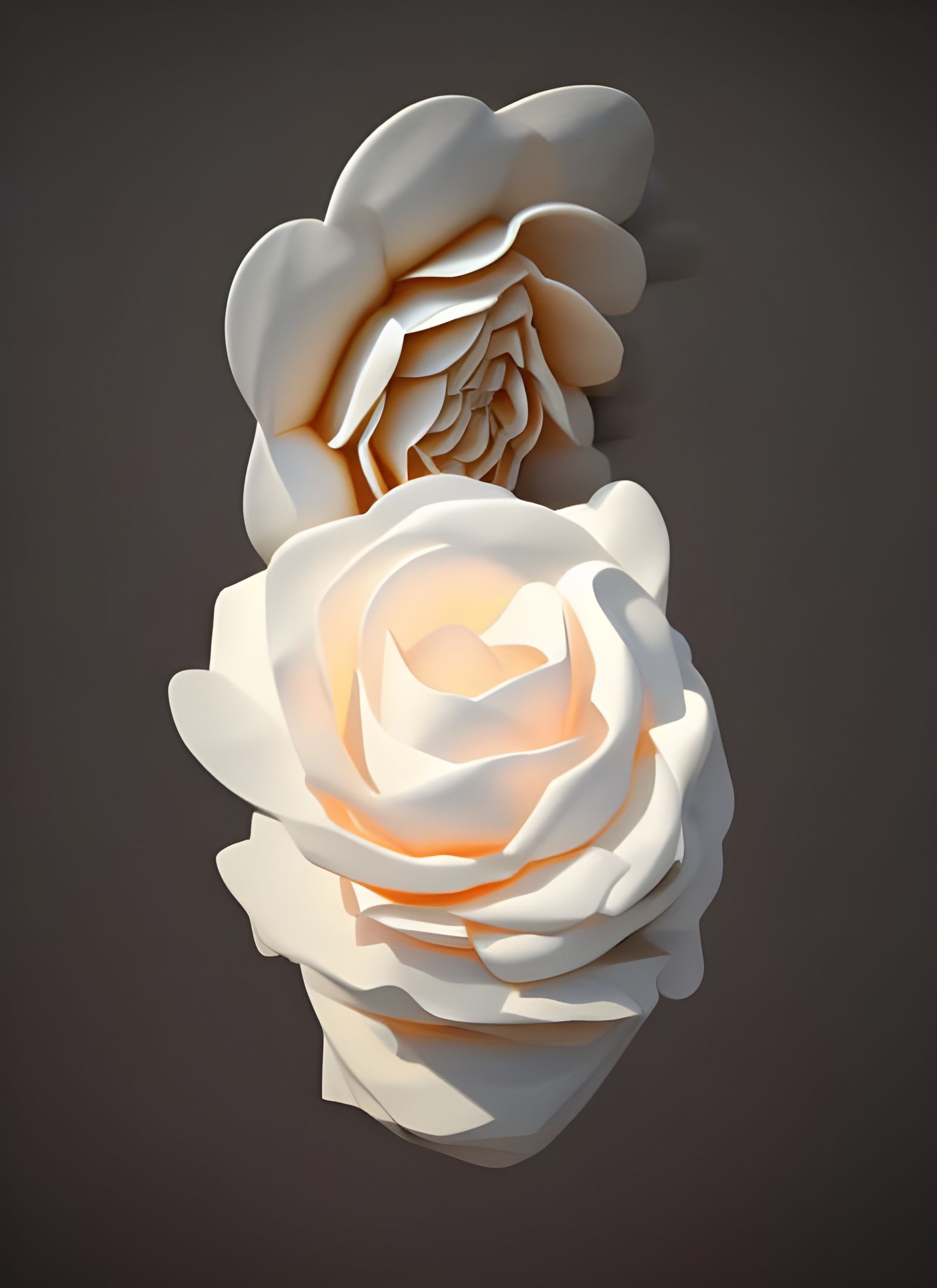 Surreal Celestial Flowers in Translucent 3D Shading