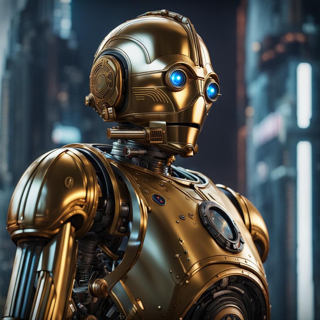 Robotic Infant Hybrid: Detailed Fantasy Concept Art