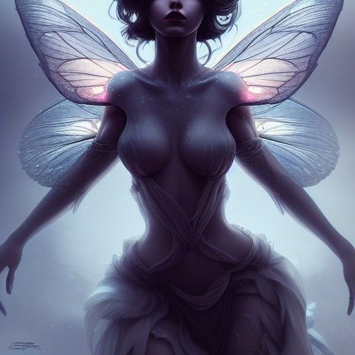 Beautiful Alien Fairy Digital Illustration in 8k