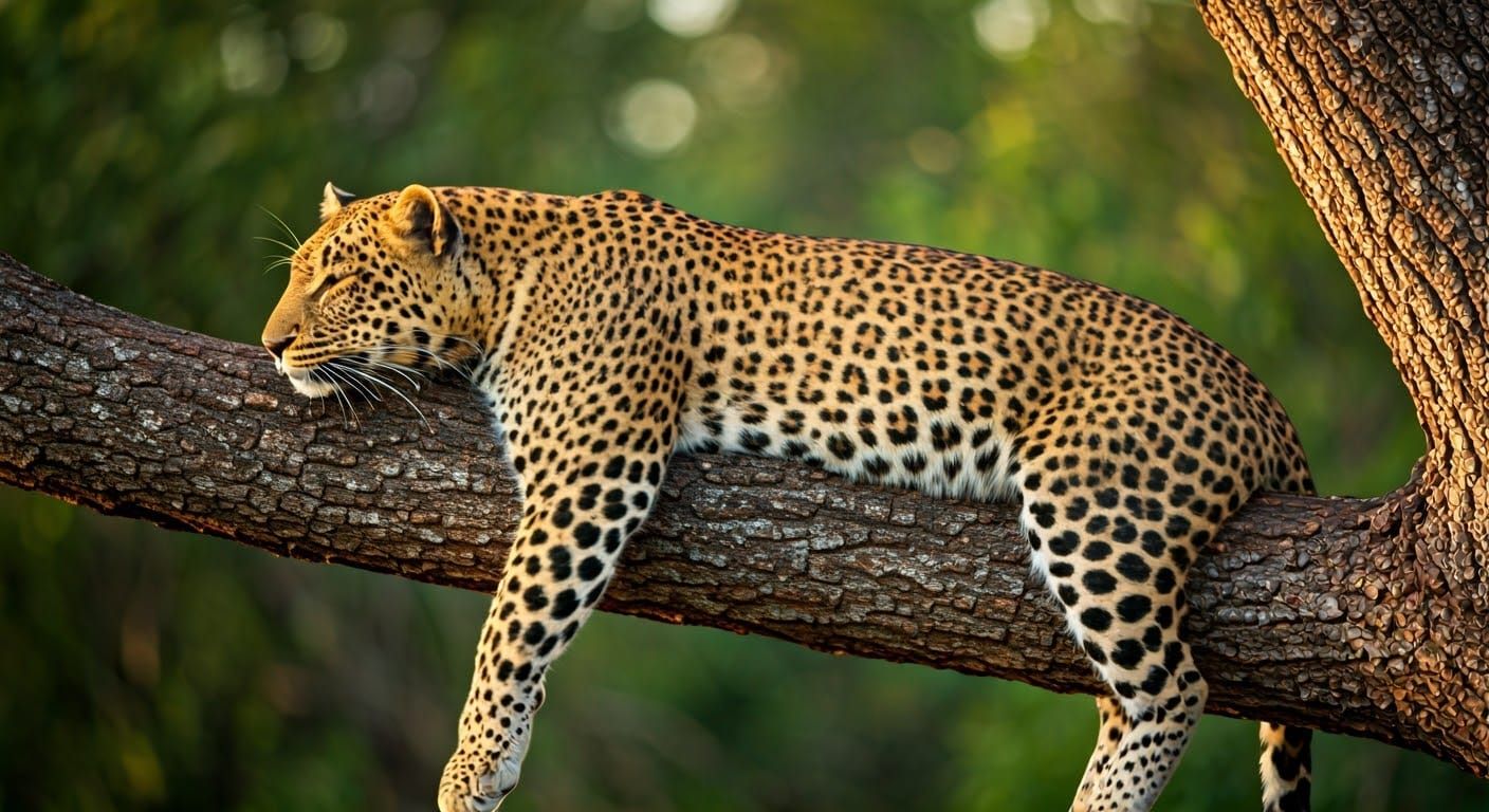 Surreal Wildlife Scene in Golden Light